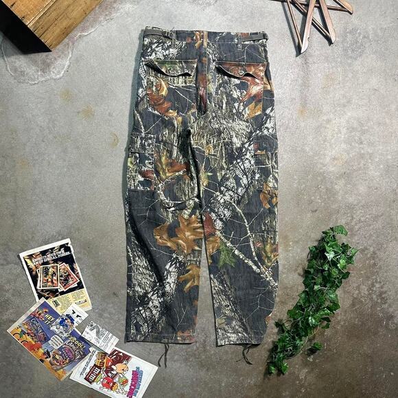 Vintage Y2K Russell Outdoors Camo Pants Mens Medium Camouflage Baggy Jeans - Picture 2 of 4